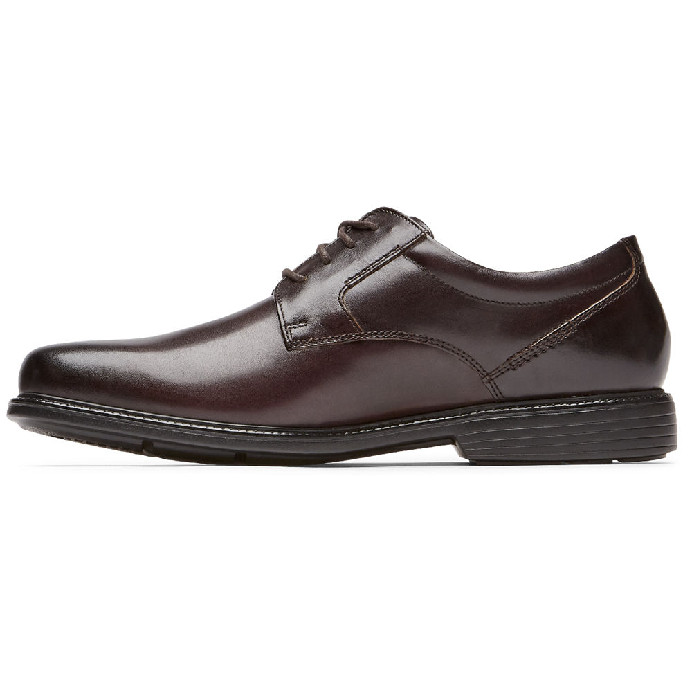 Oxfords Rockport Homem Marrom Escuro - Charles Road Plain Toe - 15679YVDC